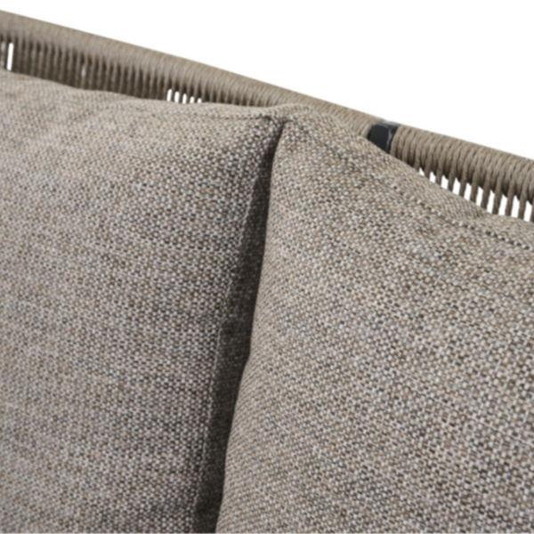 LIGURIA Comfort Plus 2er Bank matt anthrazit/taupe Gest. Alu, Streben Alu anthrazit-mel.