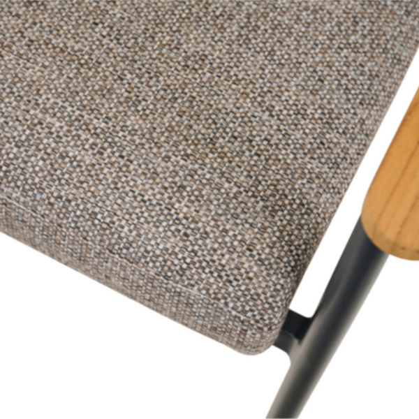 LIGURIA Comfort Plus 2er Bank matt anthrazit/taupe Gest. Alu, Streben Alu anthrazit-mel.