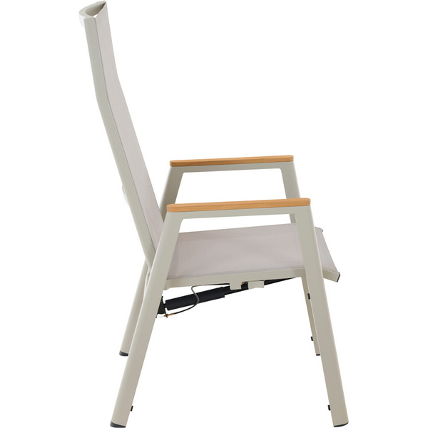 BOLOGNA Move Sessel, matt seidengrau, Ranotex® taupe-grey + Teamarmlehne Bez. 100% Polypropylen