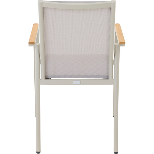 BOLOGNA Stapelsessel, matt seidengrau, Ranotex® taupe-grey + Teamarmlehne Bez. 100% Polypropylen