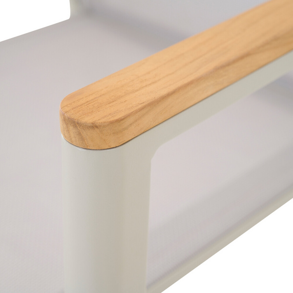 BOLOGNA Stapelsessel, matt seidengrau, Ranotex® taupe-grey + Teamarmlehne Bez. 100% Polypropylen