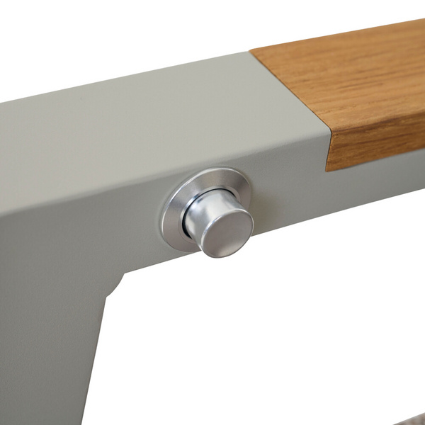 CORIDO Move Sessel matt seidengrau/taupe Teak FSC® Gest. Alu