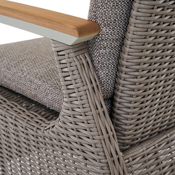 CORIDO Move Sessel matt seidengrau/taupe Teak FSC® Gest. Alu