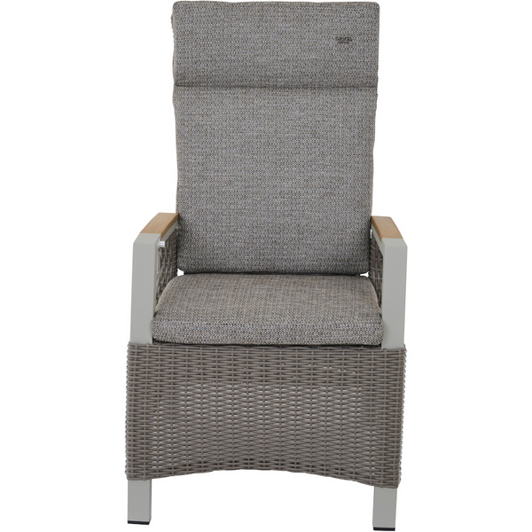 CORIDO Move Sessel matt seidengrau/taupe Teak FSC® Gest. Alu