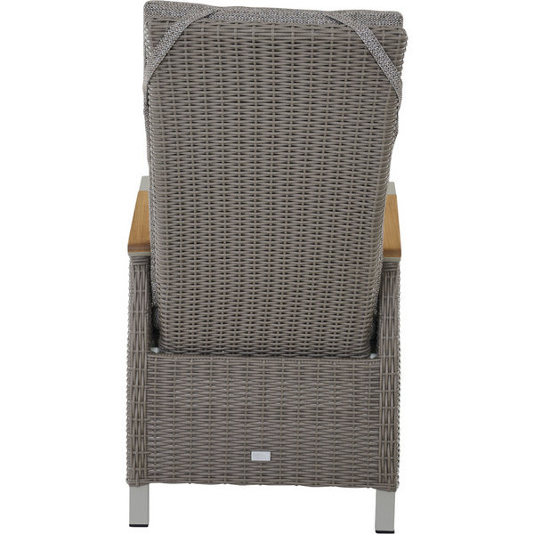 CORIDO Move Sessel matt seidengrau/taupe Teak FSC® Gest. Alu