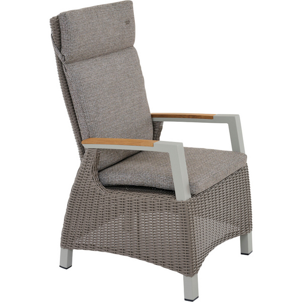CORIDO Move Sessel matt seidengrau/taupe Teak FSC® Gest. Alu