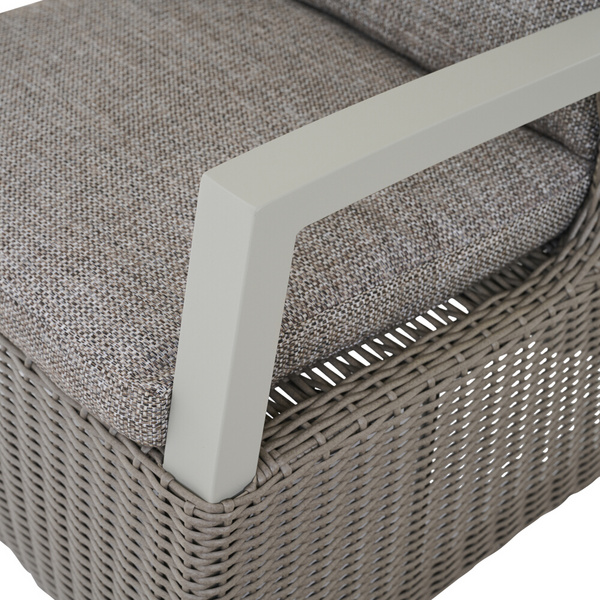 CORIDO Move Sessel matt seidengrau/taupe aus Alu