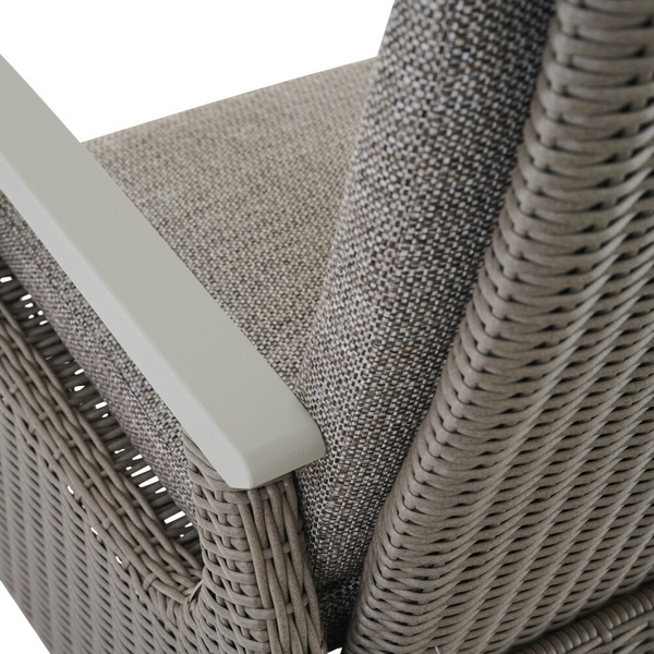 CORIDO Move Sessel matt seidengrau/taupe aus Alu