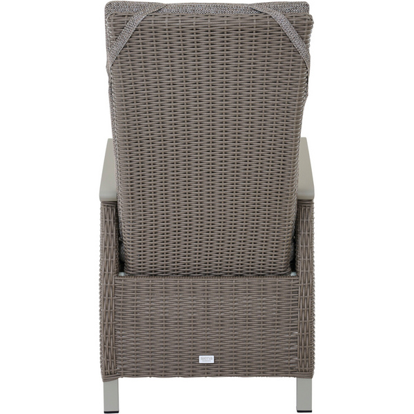 CORIDO Move Sessel matt seidengrau/taupe aus Alu