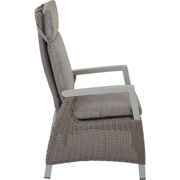 CORIDO Move Sessel matt seidengrau/taupe aus Alu