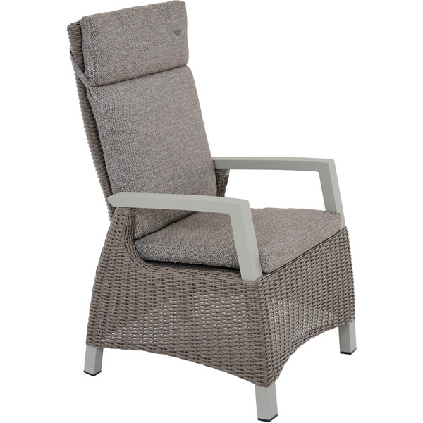 CORIDO Move Sessel matt seidengrau/taupe aus Alu