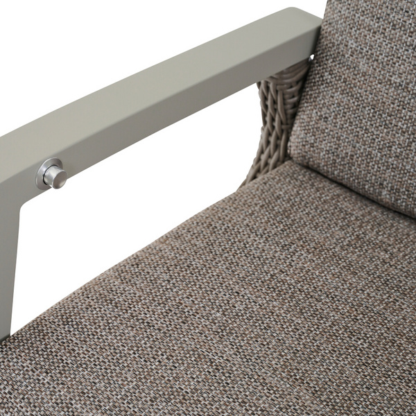 CORIDO Move Sessel matt seidengrau/taupe aus Alu