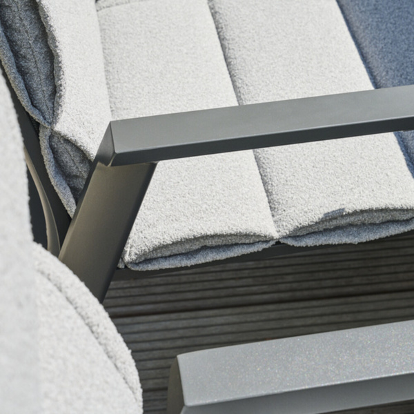 MALU Sesselauflage 123cm, Farbe elephant Polyester 190 g/m², 4 Stück