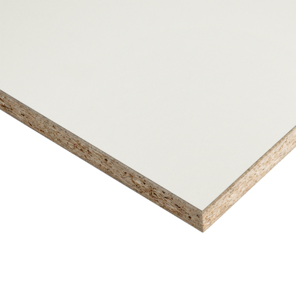 Melaminbeschichtete Spanplatte P2 WB03 K101 PE Frontweiss