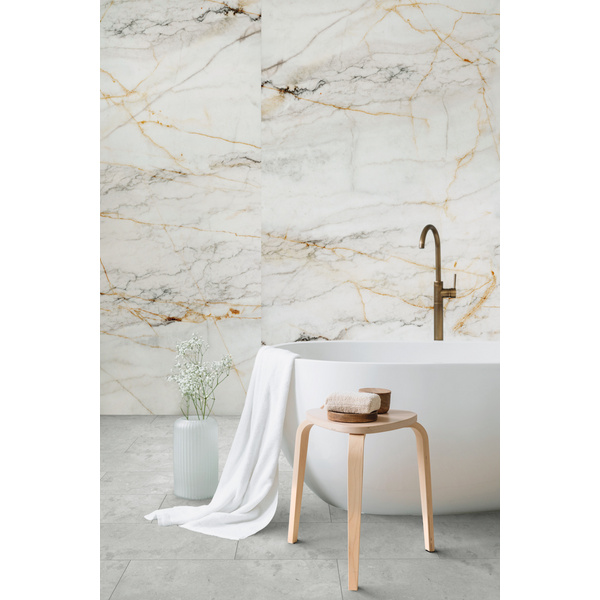 Wandvertäfelung Rocko SPC tiles R154 PT Marble Gold 2800x1230x4mm