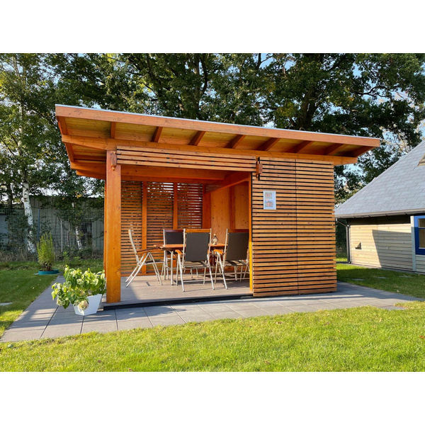 Freisitz Helena 3040 S Skand. Fichte Schmetterlingsdach, Stärke: 25mm, 300x400cm