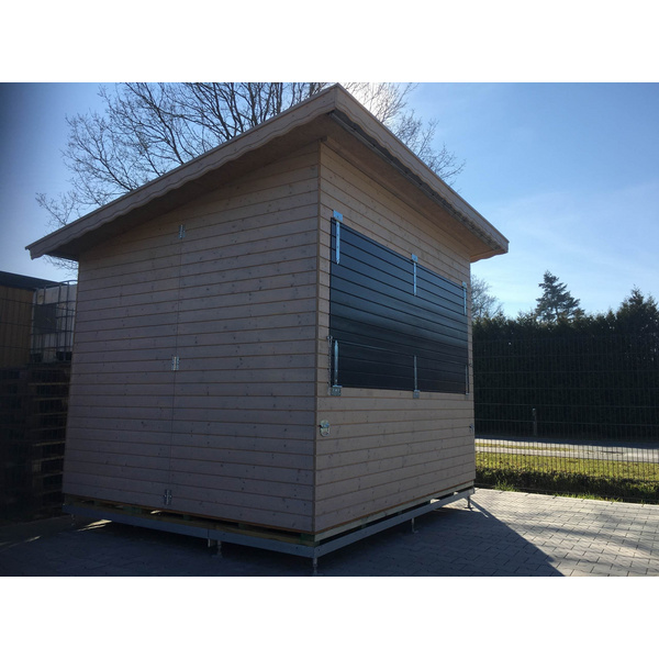 Modulhaus 123-Kiosk-P Skand. Fichte Pultdach, Stärke: 19mm, 300x250cm