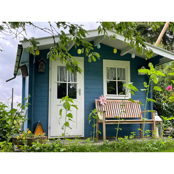 Blockhaus H28-3020-ET-EF Skand. Fichte Satteldach, Stärke: 28mm, 300x200cm