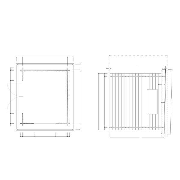 Blockhaus H28-2420F-DT-EF Skand. Fichte Flachdach, Stärke: 28mm, 240x200cm