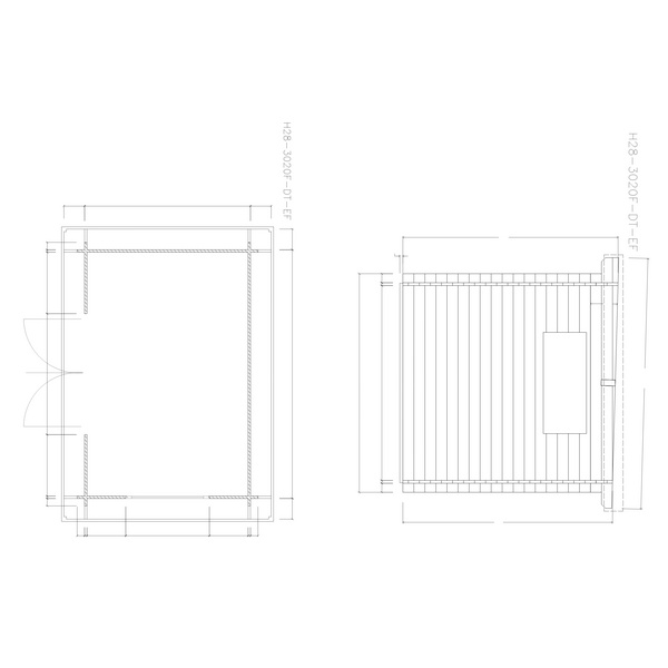 Blockhaus H28-3020F-DT-EF Skand. Fichte Flachdach, Stärke: 28mm, 300x200cm