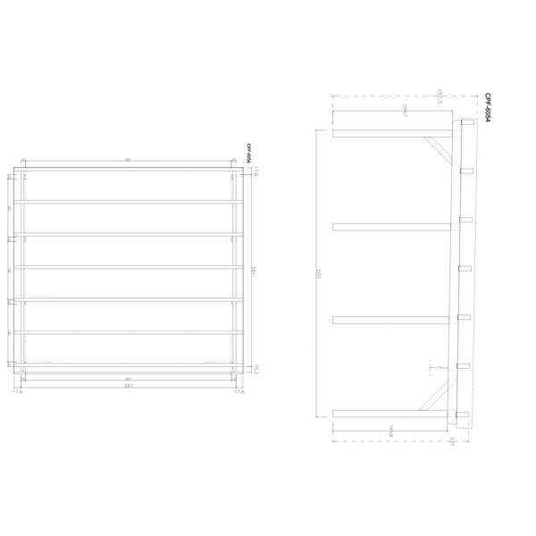 Carport CPF-6054 Skand. Fichte Flachdach 561x501cm