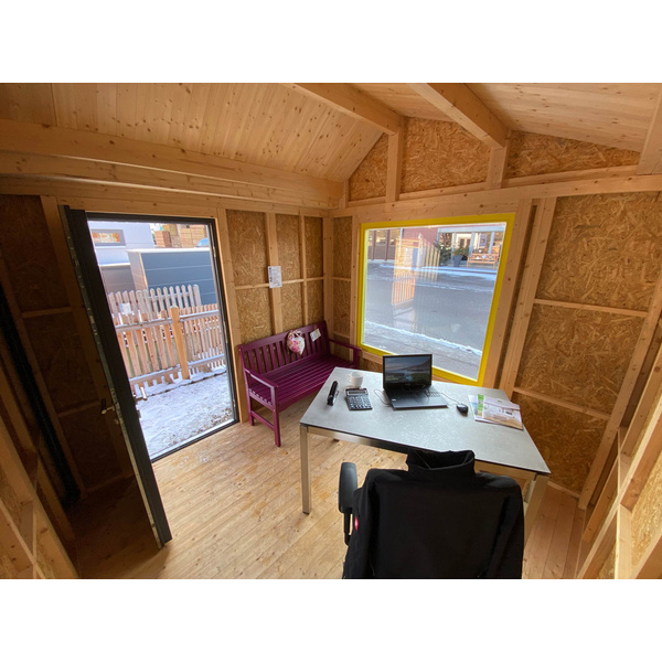 Modulhaus MH 2828 S Skand. Fichte Satteldach, Stärke: 25mm, 282x282cm