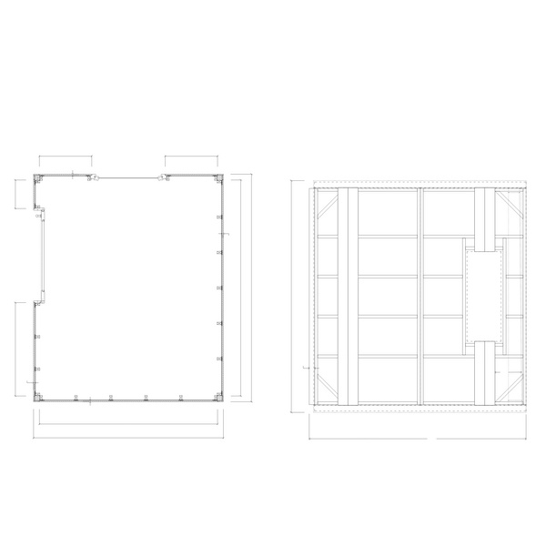 Modulhaus MHH-3025-CUBO Skand. Fichte Flachdach, Stärke: 15mm, 300x250cm