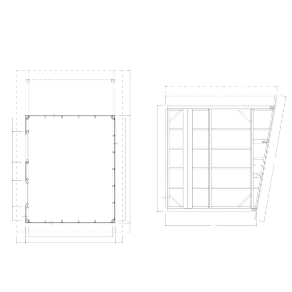 Modulhaus inkl. Schleppdach MHH-3025-P Skand. Fichte Pultdach, Stärke: 15mm, 300x250cm