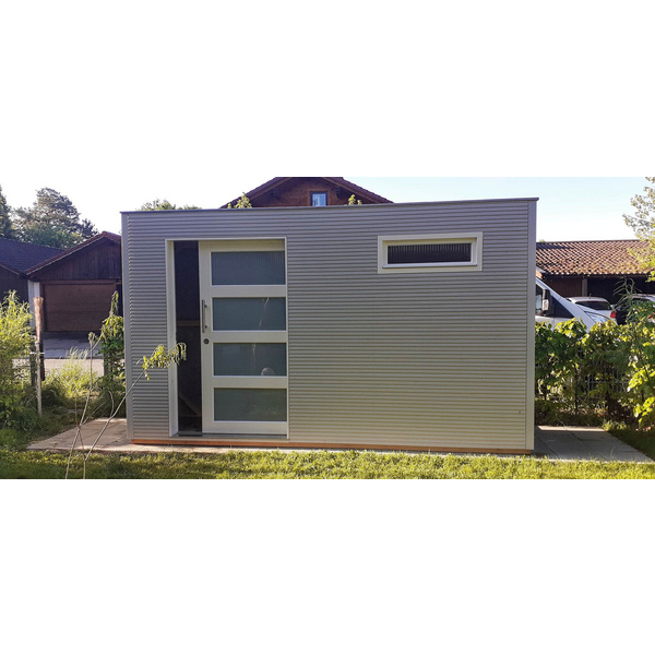 Modulhaus MH 1040 F Toolbox Skand. Fichte Flachdach, Stärke: 15mm, 104x400cm