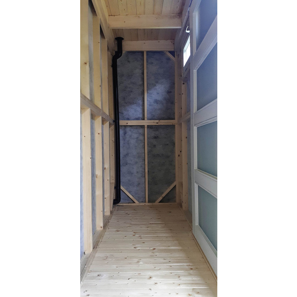 Modulhaus MH 1040 F Toolbox Skand. Fichte Flachdach, Stärke: 15mm, 104x400cm