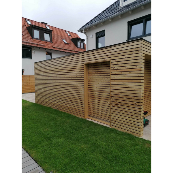 Gartenhaus Cara Easy Cubo 2966 F Skand. Fichte / Thermoholz Flachdach, Stärke: 25mm, 290x660cm
