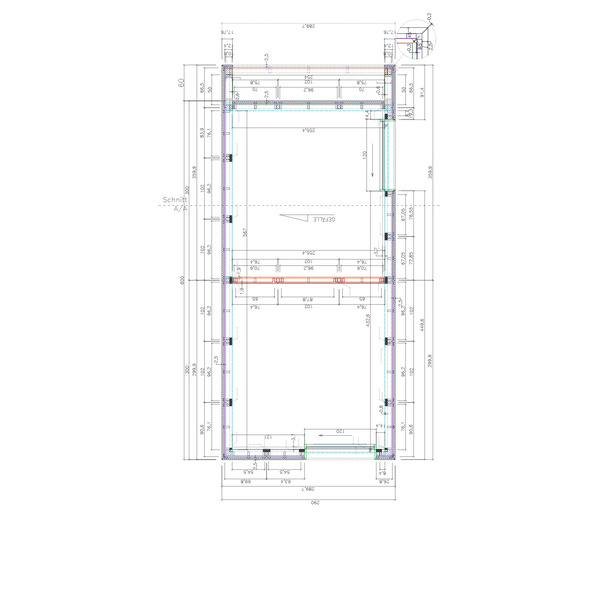 Gartenhaus Cara Easy Cubo 2966 F Skand. Fichte / Thermoholz Flachdach, Stärke: 25mm, 290x660cm