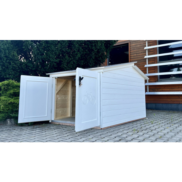 Bike-Box Skand. Fichte Doppelpultdach 150x215cm