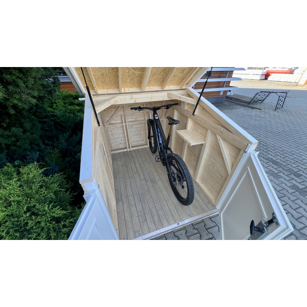 Bike-Box Skand. Fichte Doppelpultdach 150x215cm