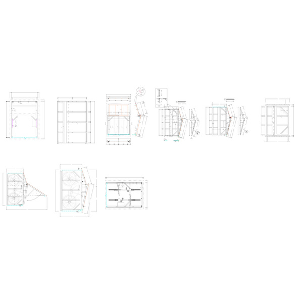 Bike-Box Skand. Fichte Doppelpultdach 150x215cm