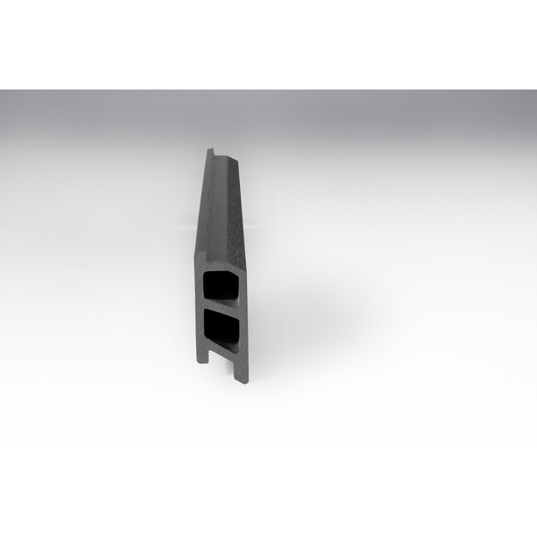 Fassaden-Rhombusprofil BPC Hohlkammer ebony (anthrazit) 25x65,4x5000mm