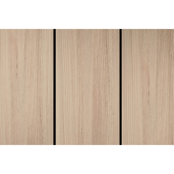 Terrassendiele WPC massiv Elfenbein einseitig Holzstruktur, längsseitige Nut, PIAZZA MONDO - 21 x 140 mm
