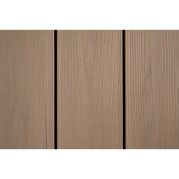 Terrassendiele WPC massiv Muskat einseitig Holzstruktur, längsseitige Nut, Piazza Prima - 19 x 140 mm