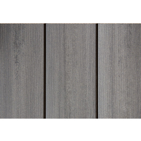 Terrassendiele WPC massiv Graphitgrau einseitig Holzstruktur, einseitig glatt, unterseitige Nut, DIE SMARTE KLICK - 22 x 119 mm