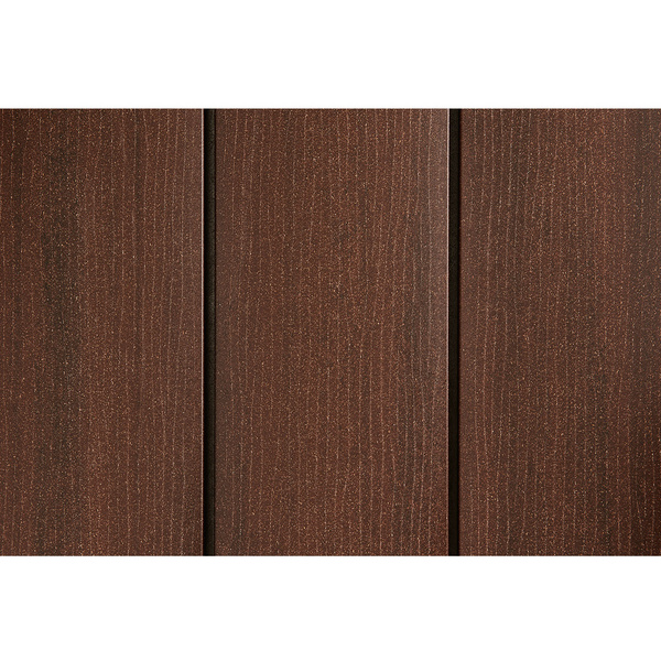 Terrassendiele WPC massiv Kastanienbraun einseitig Holzstruktur, einseitig glatt, unterseitige Nut, DIE SMARTE KLICK - 22 x 119 mm