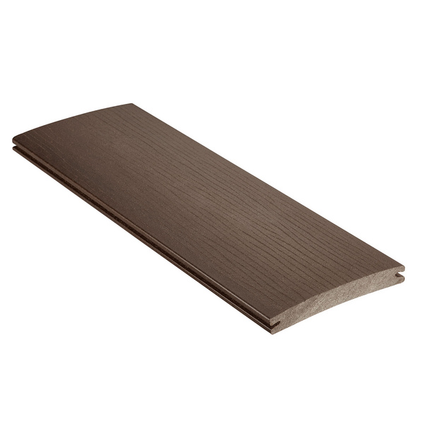 Terrassendiele WPC massiv Schwarzbraun einseitig Holzstruktur, einseitig glatt, Clipmontage_laengsseitig, DIE SMARTE - 19 x 139 mm