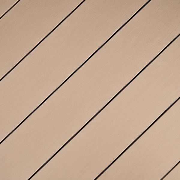 Terrassendiele WPC massiv Leinen einseitig Holzstruktur, einseitig glatt, längsseitige Nut, DIE URBANE FLAIR - 21 x 162 mm