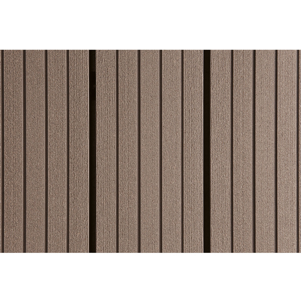 Terrassendiele WPC Hohlkammer Schwarzbraun einseitig genutet, einseitig geriffelt, längsseitige Nut, DIE KOMPAKTE - 21 x 139 mm