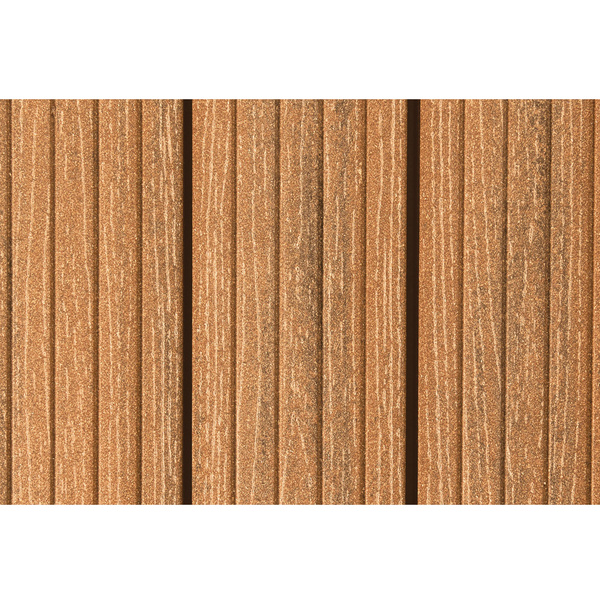 Terrassendiele WPC Hohlkammer Eichenbraun einseitig genutet, einseitig geriffelt, längsseitige Nut, DIE KOMPAKTE plus - 21 x 140 mm