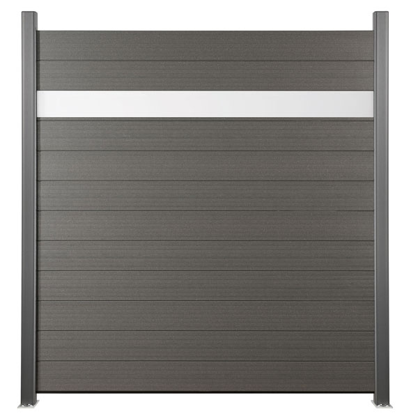 Fenstermodul Acryl, 1-fach Titangrau 1 Fenstermodul, 1 Adapterprofil