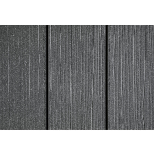 Terrassendiele WPC massiv Lavagrau einseitig Holzstruktur, einseitig glatt, längsseitige Nut, DIE EXKLUSIVE - 21 x 140 mm