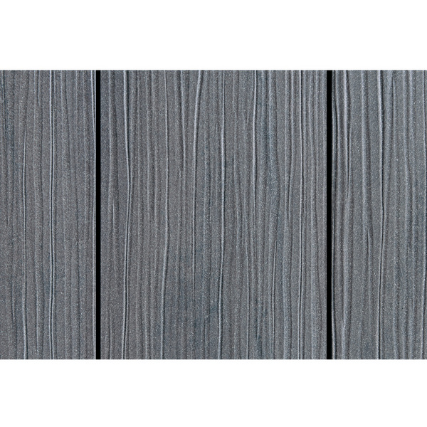 Terrassendiele WPC massiv Basaltgrau einseitig Holzstruktur, einseitig glatt, längsseitige Nut, DIE EXKLUSIVE - 21 x 200 mm