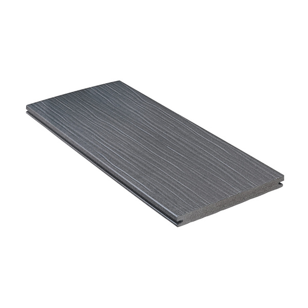 Terrassendiele WPC massiv Basaltgrau einseitig Holzstruktur, einseitig glatt, längsseitige Nut, DIE EXKLUSIVE - 21 x 200 mm