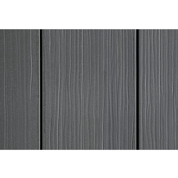 Terrassendiele WPC massiv Lavagrau einseitig Holzstruktur, einseitig glatt, längsseitige Nut, DIE EXKLUSIVE - 21 x 200 mm