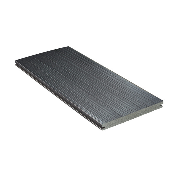 Terrassendiele WPC massiv Lavagrau einseitig Holzstruktur, einseitig glatt, längsseitige Nut, DIE EXKLUSIVE - 21 x 200 mm
